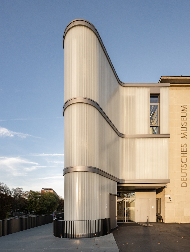 Deutsches Museum, Eingang, 3D Druck Fassade